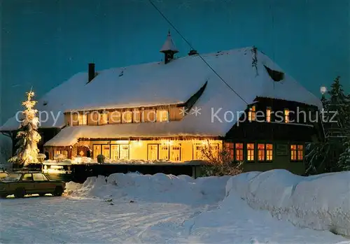 AK / Ansichtskarte Schonach_Schwarzwald Gasthaus Wilhelmsh&#246;he Winter Schonach Schwarzwald