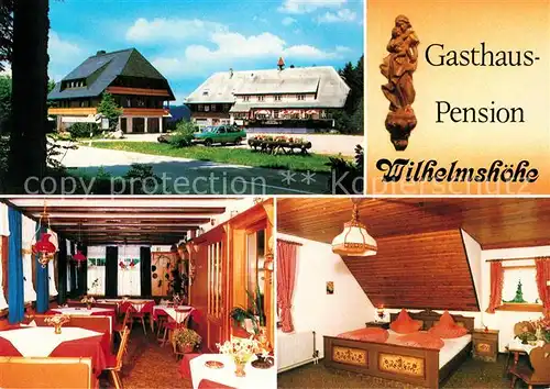 AK / Ansichtskarte Schonach_Schwarzwald Gasthaus Pension Wilhelmsh&#246;he  Schonach Schwarzwald