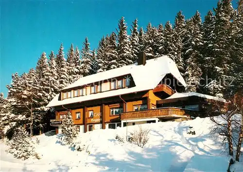 AK / Ansichtskarte Schonach_Schwarzwald Cafe Bergh?sli Winter Schonach Schwarzwald