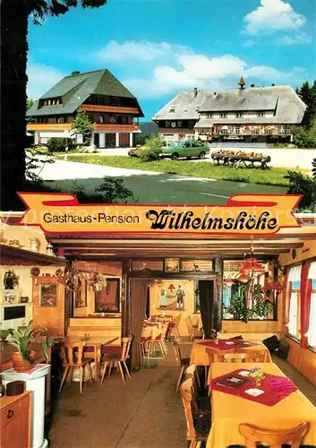 AK / Ansichtskarte Schonach_Schwarzwald Gasthof Pension Wilhelmsh&#246;he  Schonach Schwarzwald