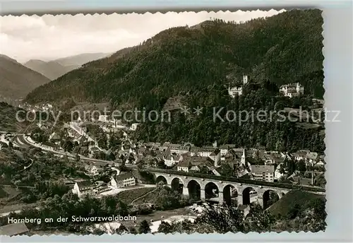 AK / Ansichtskarte Hornberg_Schwarzwald Viadukt Schloss Hornberg Schwarzwald