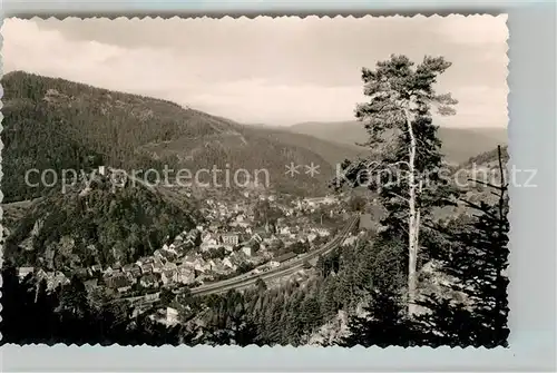 AK / Ansichtskarte Hornberg_Schwarzwald Panorama Burg Gutachtal Hornberg Schwarzwald