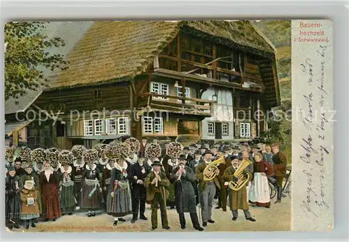AK / Ansichtskarte Hornberg_Schwarzwald Bauernhochzeit Hornberg Schwarzwald