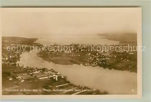 AK / Ansichtskarte Konstanz_Bodensee Luftschiffaufnahme Konstanz_Bodensee