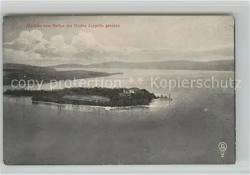 AK / Ansichtskarte Insel_Mainau Blick vom Ballon des Grafen Zeppelin Insel Mainau