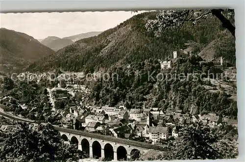 AK / Ansichtskarte Hornberg_Schwarzwald Viadukt Schlossberg Hornberg Schwarzwald