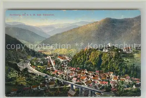 AK / Ansichtskarte Hornberg_Schwarzwald Panorama Schlossberg Hornberg Schwarzwald