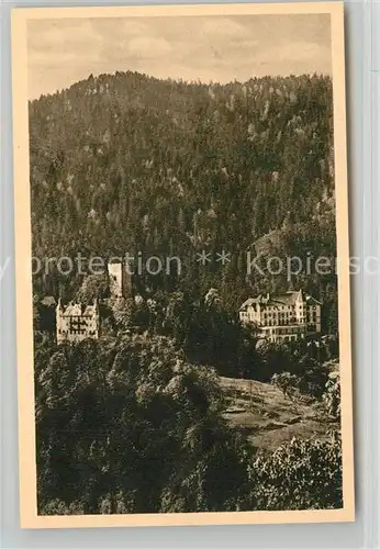 AK / Ansichtskarte Hornberg_Schwarzwald Schlossberg Gauschule Hornberg Schwarzwald
