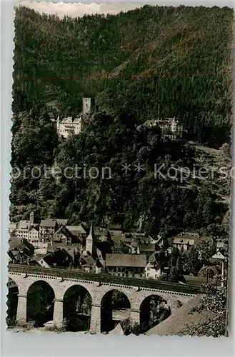 AK / Ansichtskarte Hornberg_Schwarzwald Viadukt Schlossberg Hornberg Schwarzwald