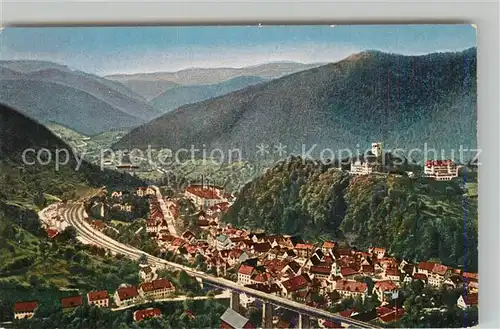 AK / Ansichtskarte Hornberg_Schwarzwald Panorama Schlossberg Hornberg Schwarzwald