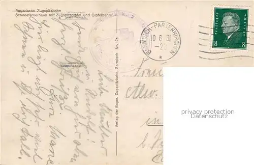 AK / Ansichtskarte Zugspitzbahn Schneefernerhaus mit Zugspitzgipfel und Gipfelbahn Zugspitzbahn