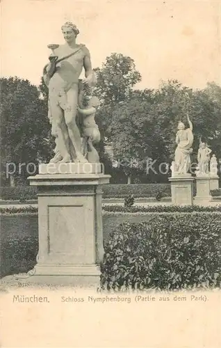 AK / Ansichtskarte Muenchen Schloss Nymphenburg Parkpartie Muenchen