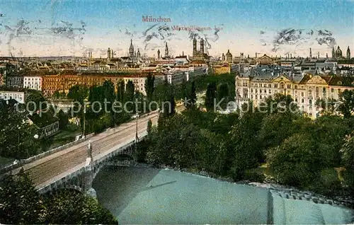 AK / Ansichtskarte Muenchen Blick vom Maximilianeum Muenchen