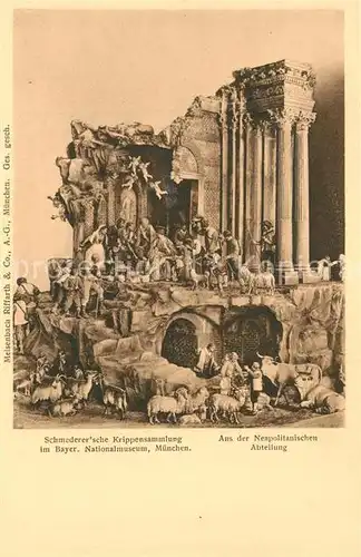 AK / Ansichtskarte Muenchen Schmederersche Krippensammlung im Bayer Nationalmuseum Neapolitanische Abteilung Muenchen