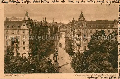 AK / Ansichtskarte Frankfurt_Main Kaiserstrasse mit Bahnhofsblick Frankfurt Main