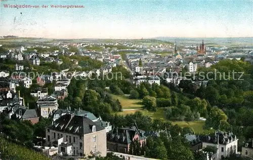 AK / Ansichtskarte Wiesbaden Blick von der Weinbergstrasse Wiesbaden