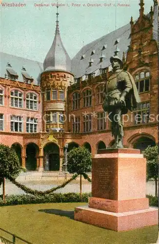 AK / Ansichtskarte Wiesbaden Denkmal Wilhelm I Prinz von Oranien Graf von Nassau Wiesbaden