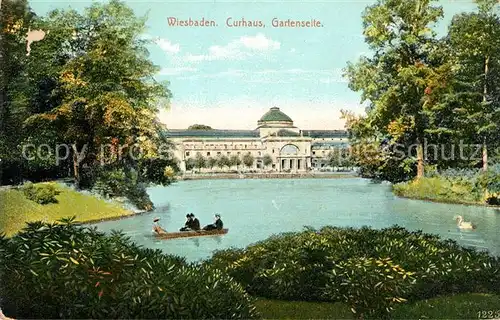 AK / Ansichtskarte Wiesbaden Curhaus Gartenseite Wiesbaden