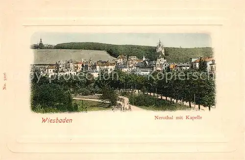 AK / Ansichtskarte Wiesbaden Nerothal mit Kapelle Wiesbaden