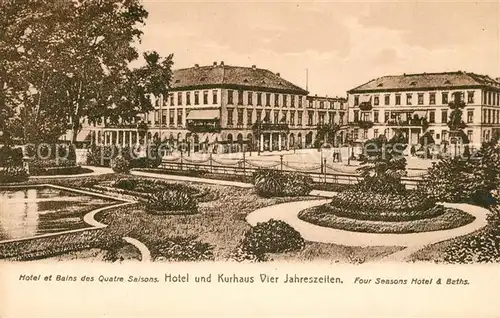 AK / Ansichtskarte Wiesbaden Hotel und Kurhaus Vier Jahreszeiten Wiesbaden