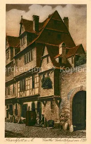 AK / Ansichtskarte Frankfurt_Main Goethes Geburtshaus vor 1755 Frankfurt Main