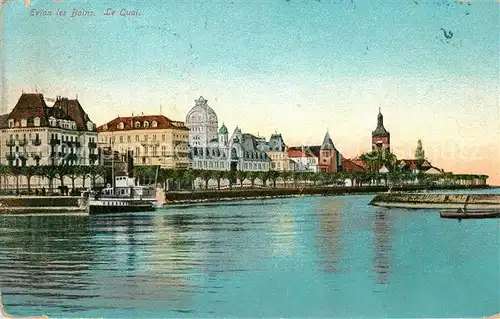 AK / Ansichtskarte Evian les Bains_Haute_Savoie Le Quai Evian les Bains_Haute