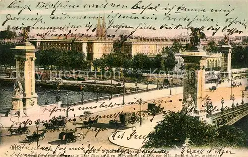 AK / Ansichtskarte Paris Pont Alexandre Paris