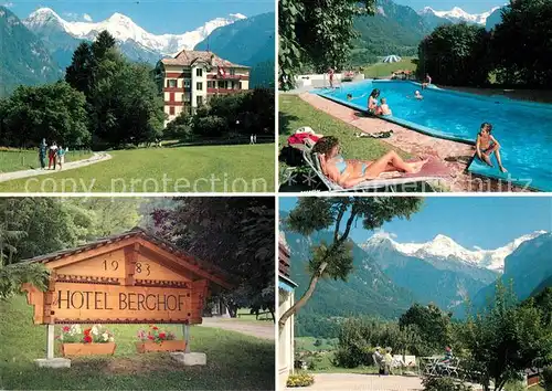 AK / Ansichtskarte Wilderswil Hotel Berghof Interlaken Jannik Balmer Leresche Freibad Wilderswil