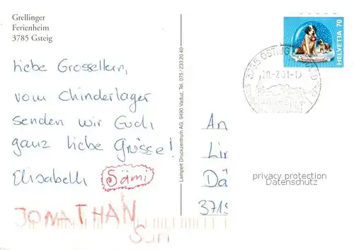 AK / Ansichtskarte Gsteig Grellinger Ferienheim Gsteig