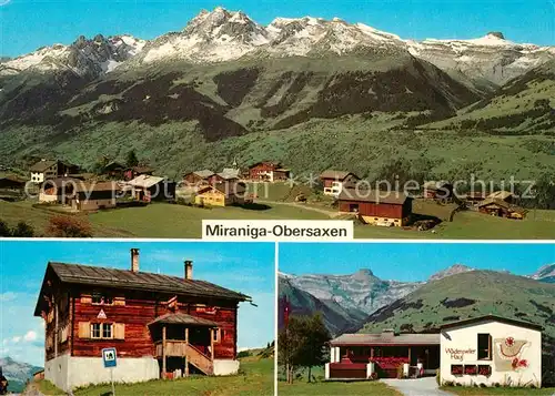 AK / Ansichtskarte Miraniga_Obersaxen Brigelserhoerner Bifelten Kistenstoeckli Jugendherberge Waedenswilerhaus Miraniga Obersaxen