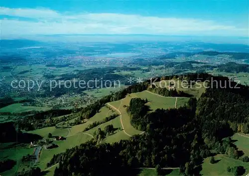 AK / Ansichtskarte Bachtel_Kulm Fliegeraufnahme Schoenster Aussichtspunkt im Zuercher Oberland Bachtel Kulm