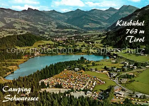 AK / Ansichtskarte Kitzbuehel_Tirol Fliegeraufnahme Camping Schwarzsee Kitzbuehel Tirol