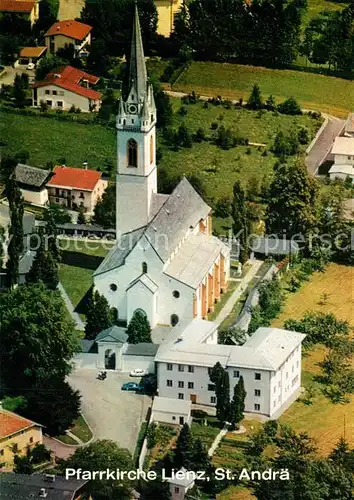 AK / Ansichtskarte Lienz_Tirol Fliegeraufnahme Pfarrkirche Lienz Tirol