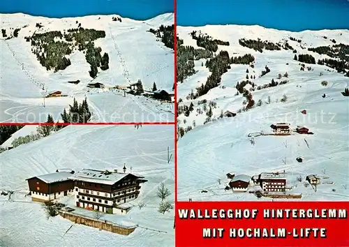 AK / Ansichtskarte Hinterglemm_Saalbach Jugendheim Wallegghof Fliegeraufnahme Hinterglemm_Saalbach