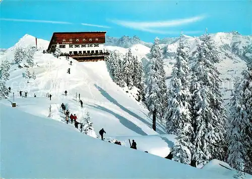 AK / Ansichtskarte Kitzbuehel_Tirol Hahnenkamm Bergstation Kitzbueheler Horn und Steinberge Kitzbuehel Tirol