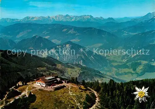 AK / Ansichtskarte Hochwurzenhuette Fliegeraufnahme Sektion Schladming Hochwurzenhuette