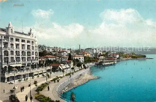 AK / Ansichtskarte Abbazia_Istrien Uferstrasse Panorama Abbazia_Istrien