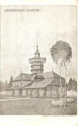 AK / Ansichtskarte Dobrosov Jiraskova Chata Zeichnung Kuenstlerkarte Dobrosov