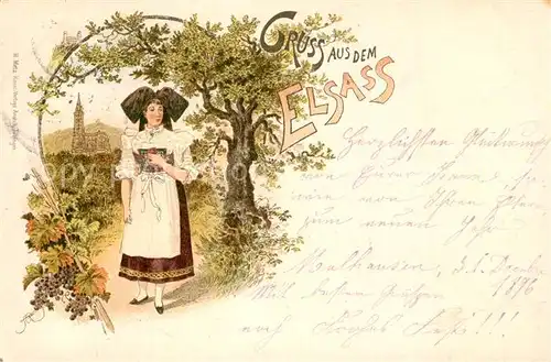 AK / Ansichtskarte Strasbourg_Alsace Trachten Strasbourg Alsace