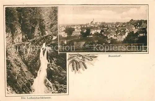 AK / Ansichtskarte Bonndorf_Schwarzwald Panorama Lothenbachklamm Wasserfall Bonndorf Schwarzwald