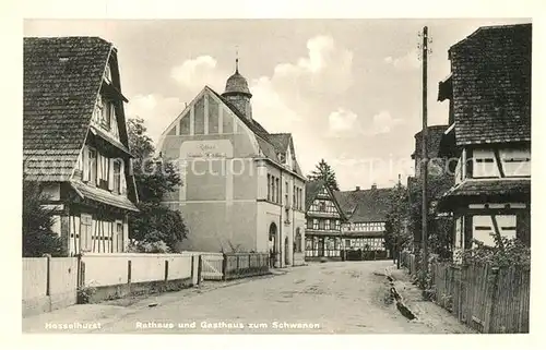 AK / Ansichtskarte Hesselhurst Rathaus Gasthaus zum Schwanen Hesselhurst