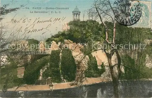 AK / Ansichtskarte Paris Buttes Chaumont Le Belvedere Paris