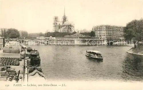 AK / Ansichtskarte Paris La Seine vers Notre Dame Paris