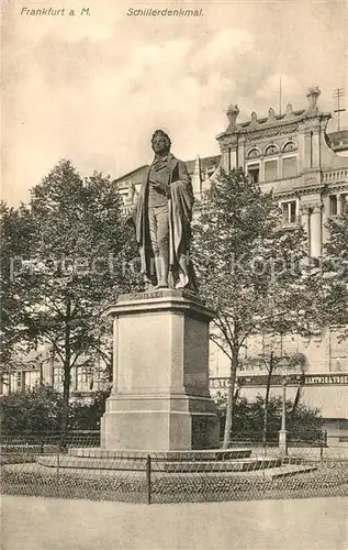 AK / Ansichtskarte Frankfurt_Main Schillerdenkmal Frankfurt Main