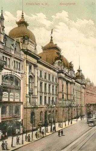 AK / Ansichtskarte Frankfurt_Main Hauptpost Frankfurt Main