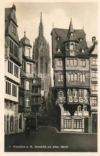 AK / Ansichtskarte Frankfurt_Main Domblick am alten Markt Frankfurt Main