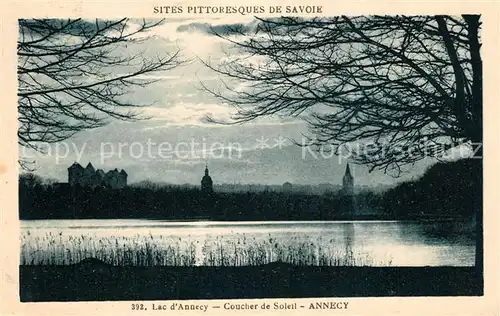AK / Ansichtskarte Annecy_Haute Savoie Lac dAnnecy Coucher de Soleil Annecy Haute Savoie