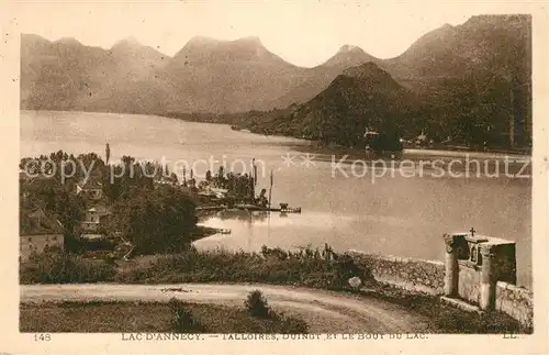 AK / Ansichtskarte Annecy_Haute Savoie Lac dAnnecy Talloires Duingt et le Bout du Lac Annecy Haute Savoie