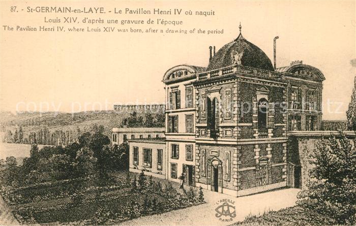 Jean Louis David Saint Germain En Laye AK / Ansichtskarte Saint Germain en Laye Le Pavillon Henri IV ou naquit
