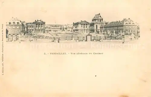 AK / Ansichtskarte Versailles_Yvelines Vue generale du Chateau Versailles_Yvelines